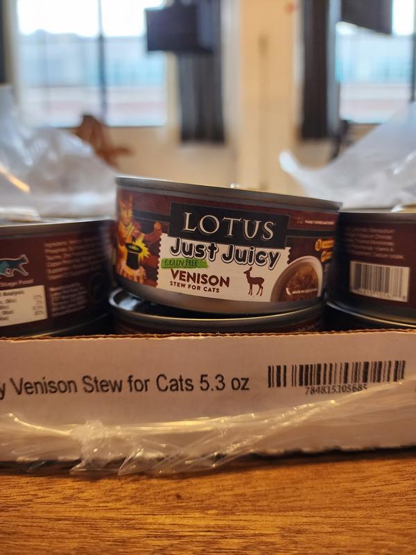 LOTUS Just Juicy Venison Stew Grain Free Canned Cat Food reviews