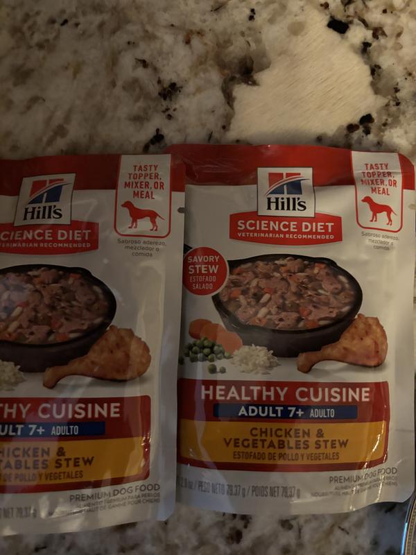 Envelopes hold less than 3 Oz. Of food, so it’s a good mix-in or topper for medium and big puppers.