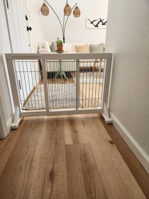 TRIXIE Wooden Freestanding Dog Gate, 43in, White