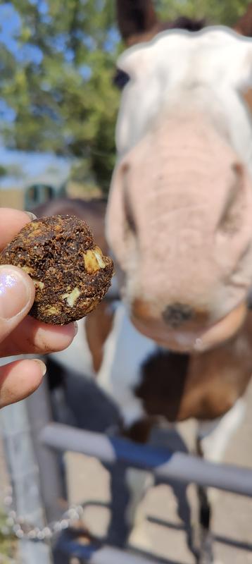 not sticky at all when you hand feed or pull from bag