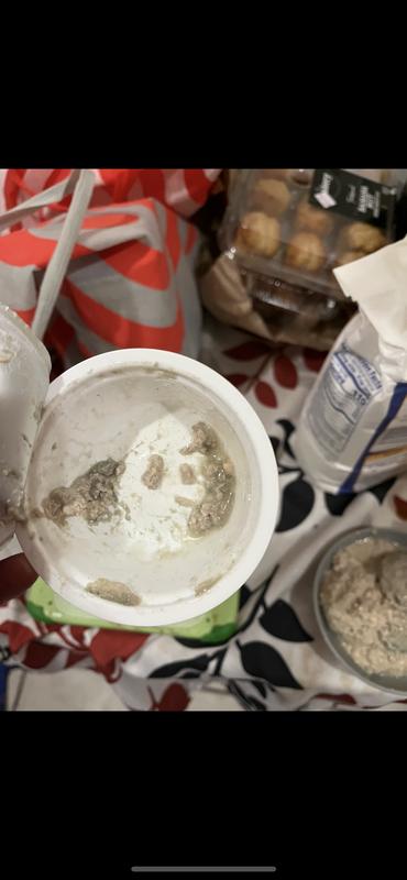 Molded food in containers