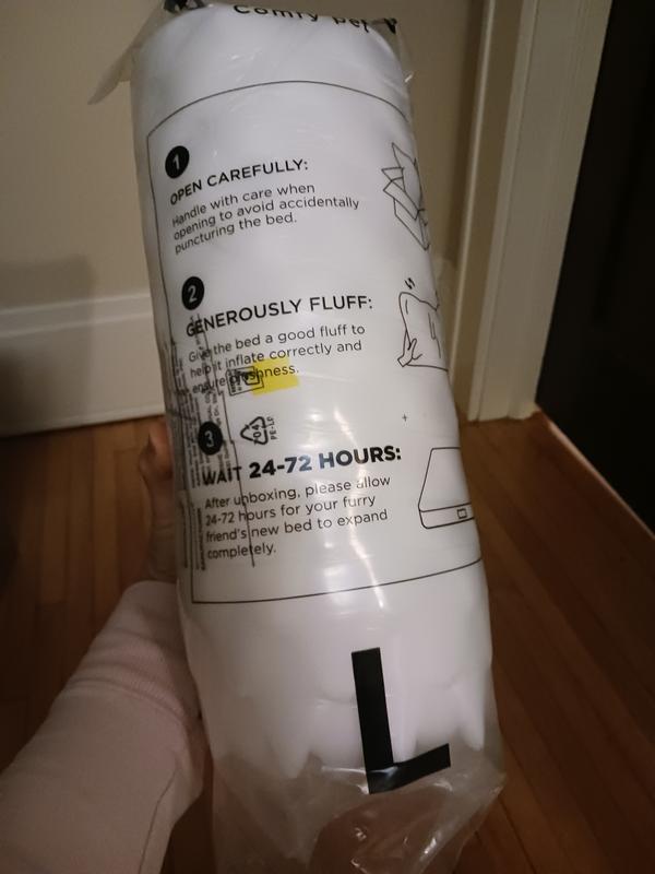 The mattress is vacuum sealed much smaller for delivery