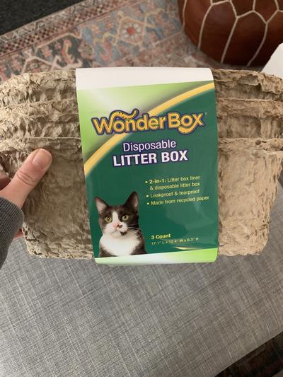 Kittys WonderBox Disposable Litter Box 1-Count by Kittys Wonderbox Medium 