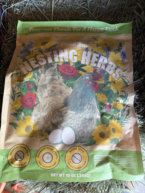 As you can see from the photos, the nesting herbs are a nice size and my chickens seemed to like them.