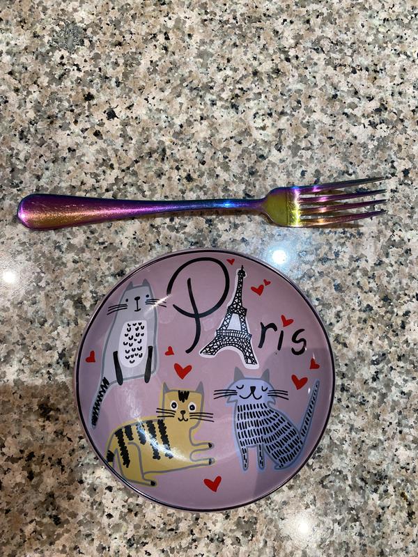 Next to a regular fork for sizing