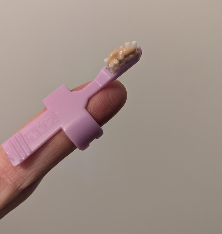 Our toothbrush with some of this paste on it