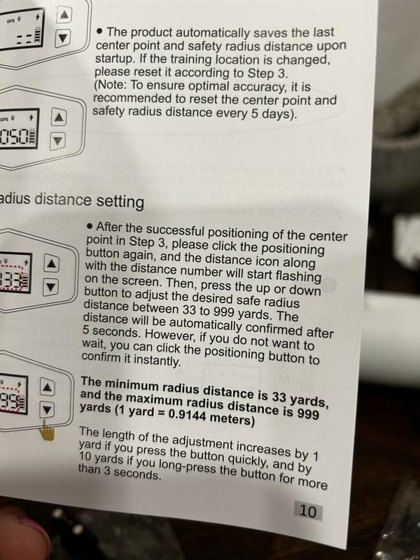 What the product manual says