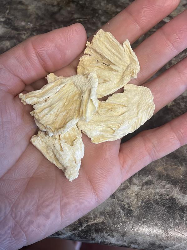 On the larger side and a little chewy