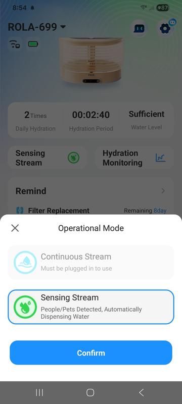 Settings for continuous run