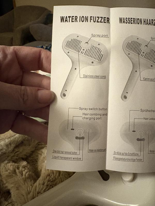 Pamphlet that was included - this section is the only ‘direction’ in English