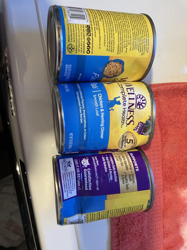 Case thrown in on side had dented cans