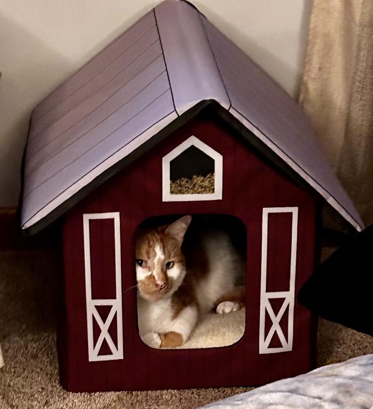 K&H PET PRODUCTS Outdoor Heated Kitty House Cat Shelter, Olive