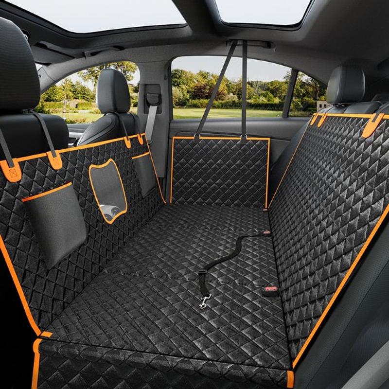 PAWSNESTPARLOR Water Resistant Hard Bottom Hammock Dog Car Seat