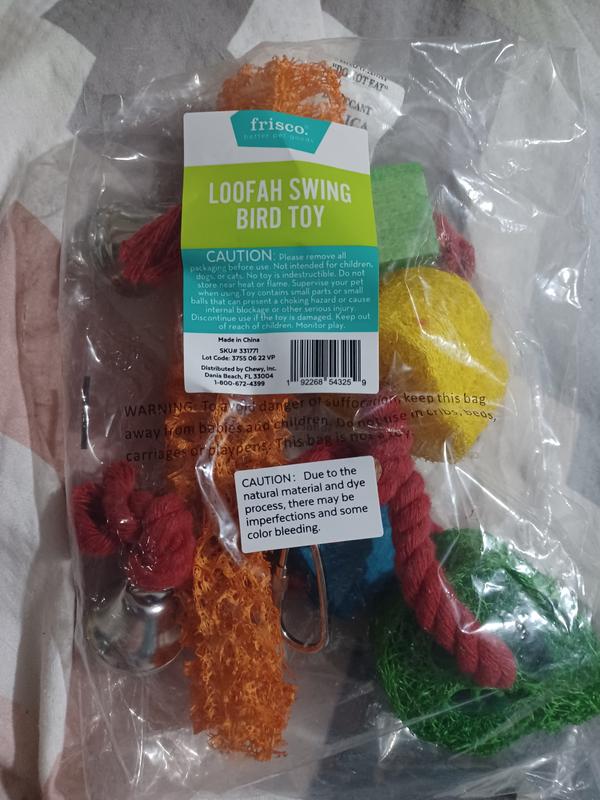 Loofah Bird Swing Toy