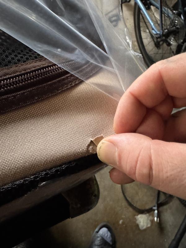 Material tore while opening