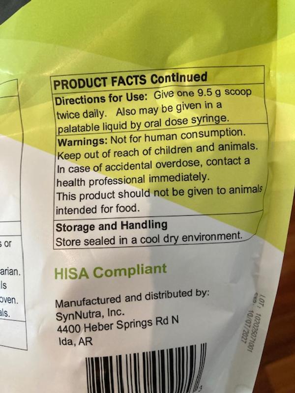 Directions for use...Powder or liquid paste