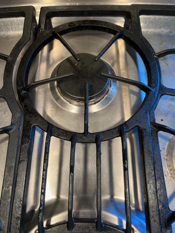 Stove cleanup before and after