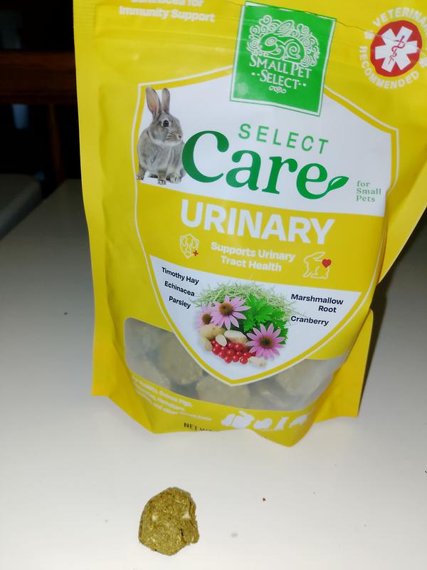Here is a picture of a treat next to the bag