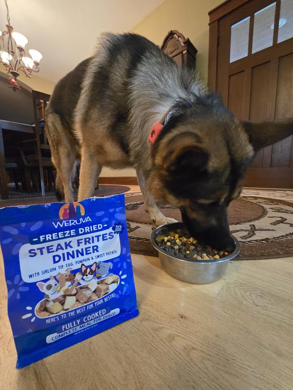 Virgil is enjoying his steak frites