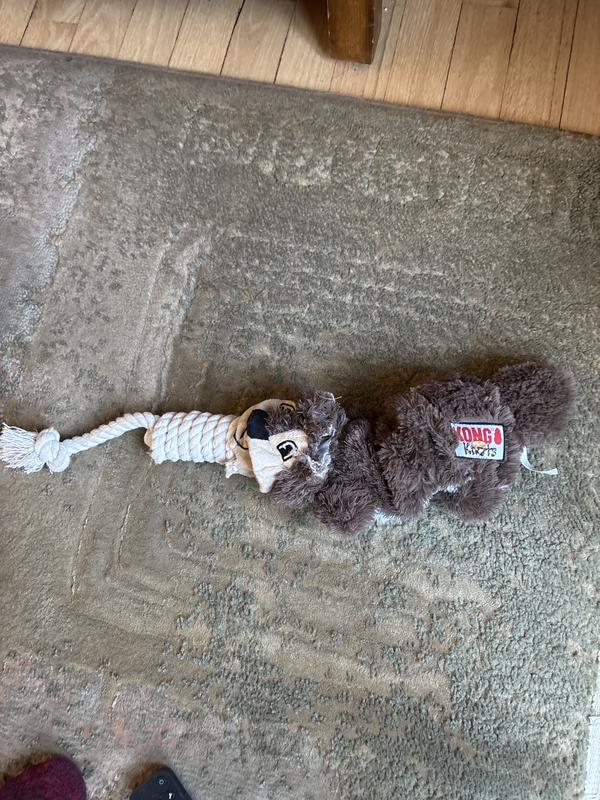 Kong Scrunch Knot Squirrel - Giocattolo Per Cani Piccolo Con Squeak, Senza Imbottitura - Foto 3