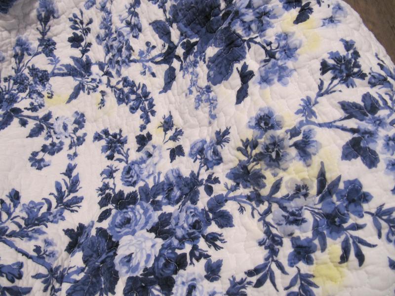 Puffsters stains on Quilt after washing several times with stain removal!