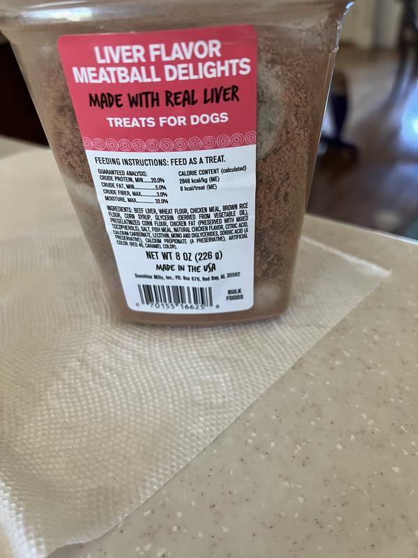 Discontinued MEATY TREATS Meatball Delights Liver Flavor Soft & Chewy Dog Treats, 8oz