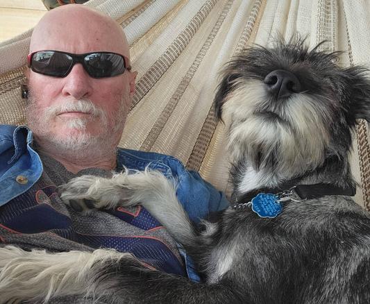 Hanging out with Boone.