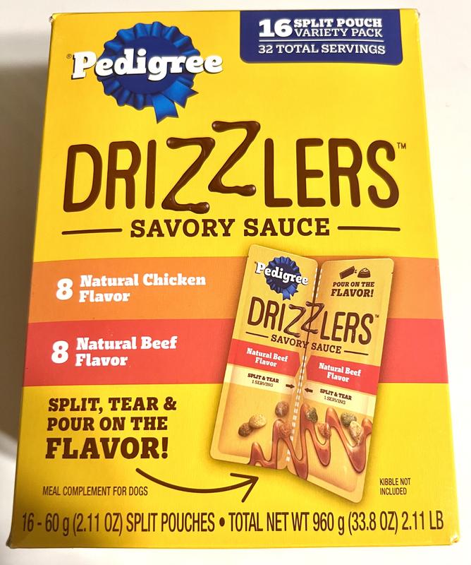 PEDIGREE Drizzlers Savory Sauce Multipack Dog Food Topper, 60-g pouch ...