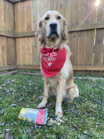 Rico with his Charlee Bear treats.