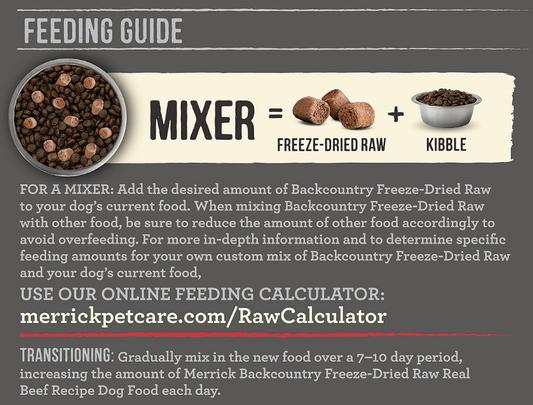 Merrick Backcountry Feeding Guide - Mixer
