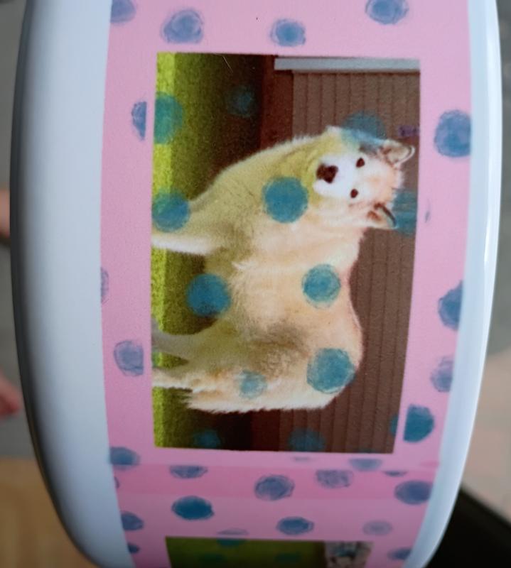 She has blue measles