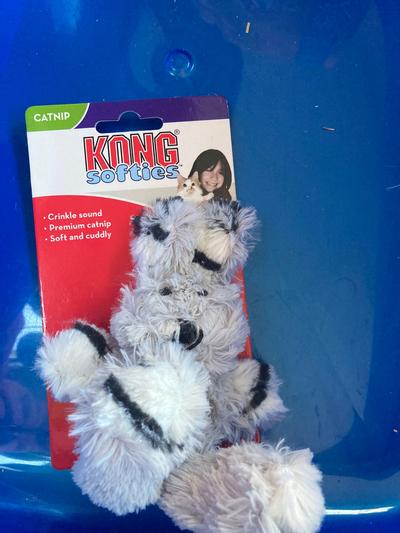 KONG Softies Fuzzy Bunny Cat Toy, Color Varies 
