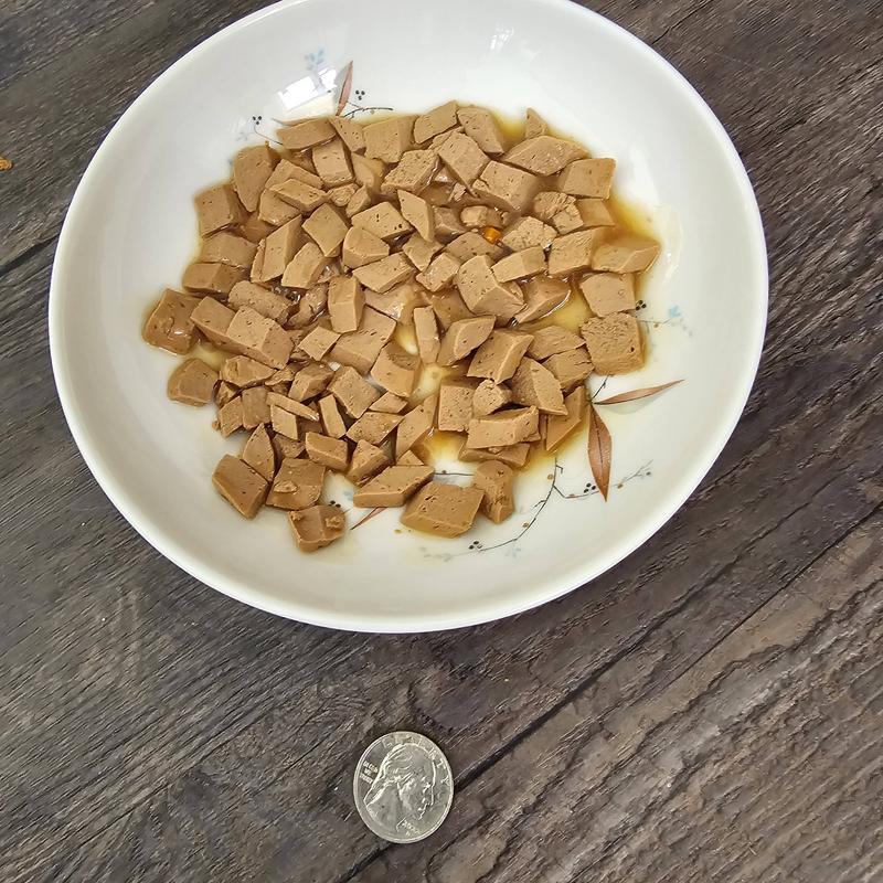 Size of chunks after gravy has been eaten