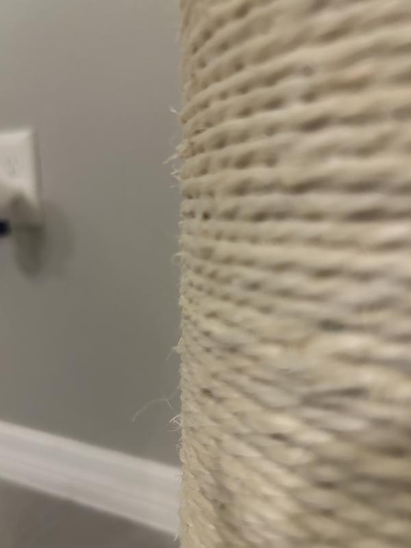 Not sure you can see the tiny fibers sticking off the post but those are the ones that end up in your hand.  Ouch