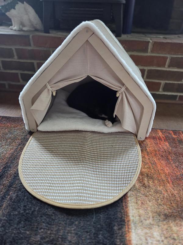 Timothy is the current resident. He's very contented in there!