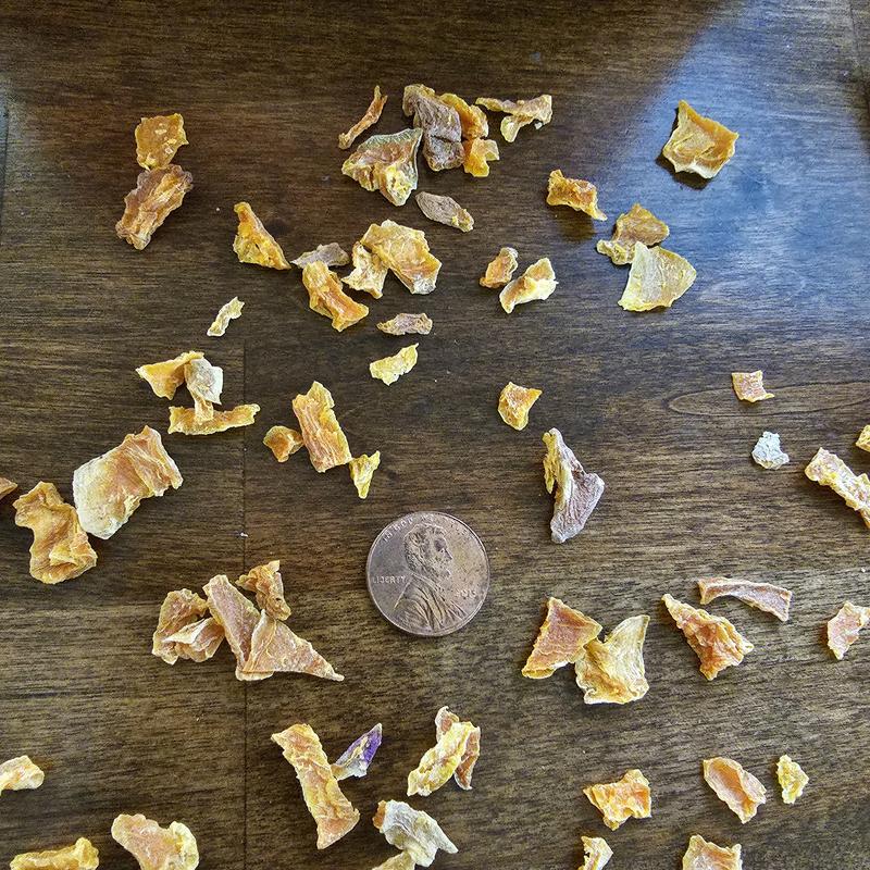 Barely larger than ONION FLAKES!