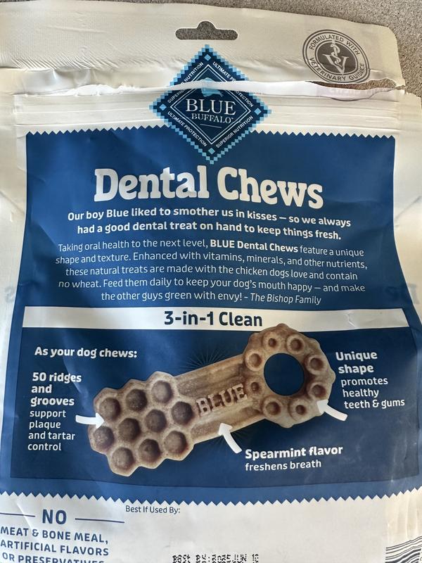 BLUE BUFFALO Dental Bones Medium Dental Chew Dog Treats reviews Chewy