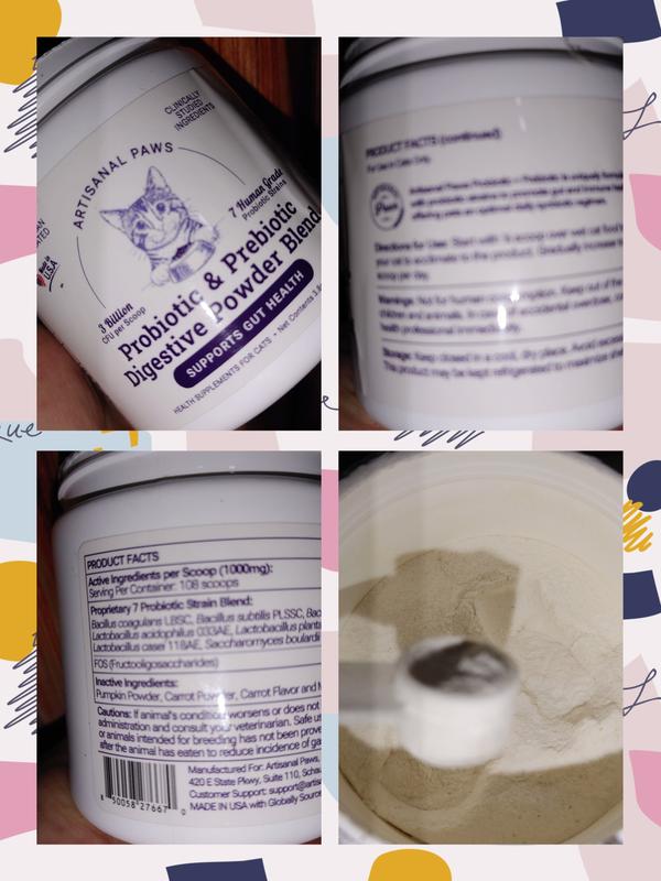 Artisanal Paws Digestive Probiotic & Prebiotic Blend Powder