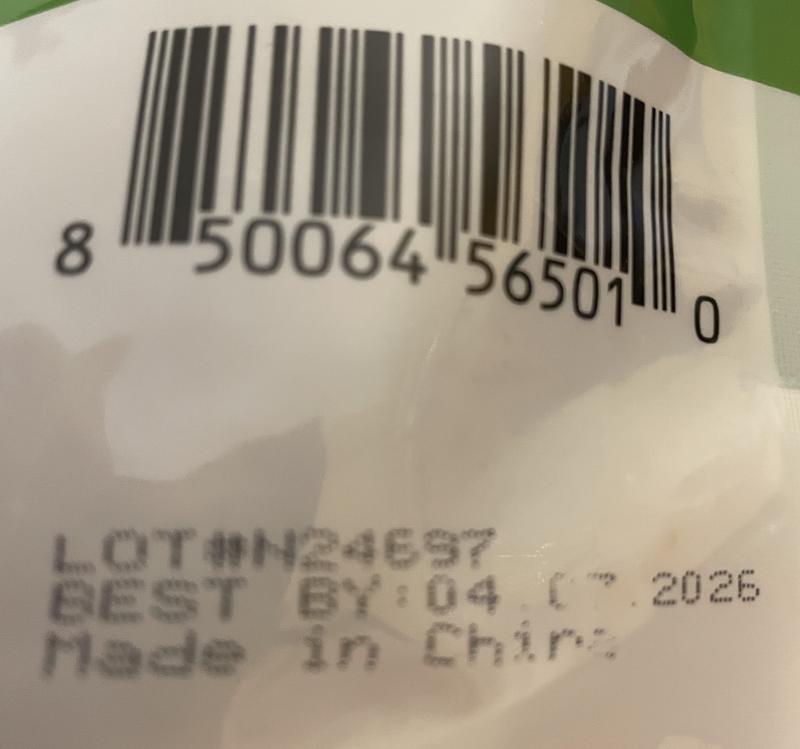 On the back in the corner and barely readable, Made In China.