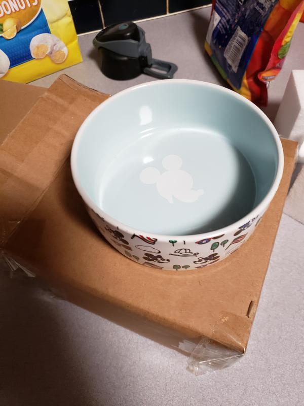 Disney Mickey Mouse Holiday Non-Skid Ceramic Dog & Cat Bowl