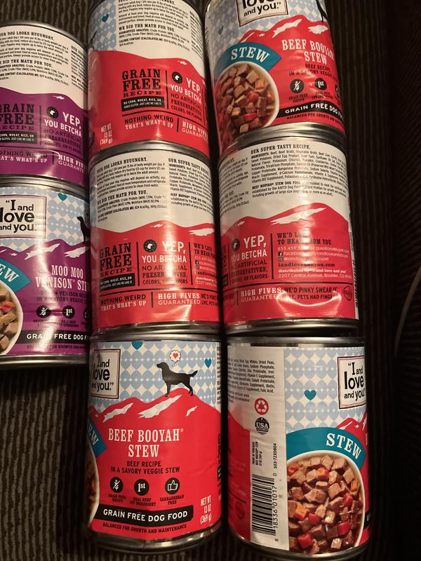 6 red cans 2 green cans 2 purple cans dented