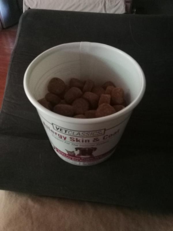 That's how full it is because they won't eat them.