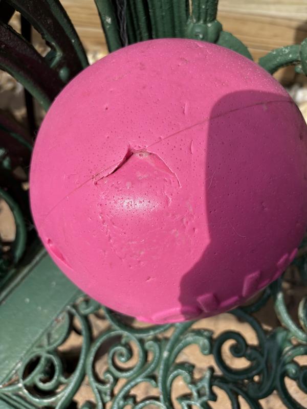 Tear in ball first time in use