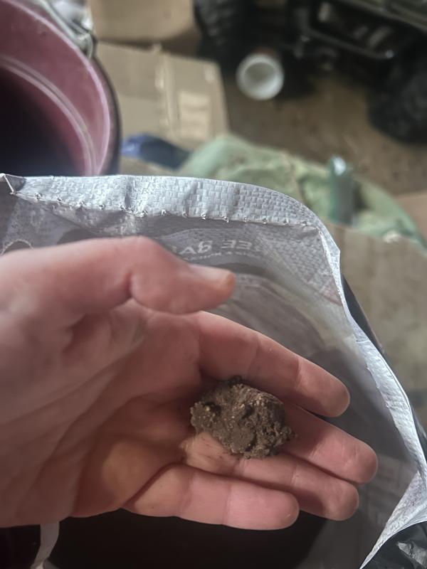 Hardened chunk of product found in my bag