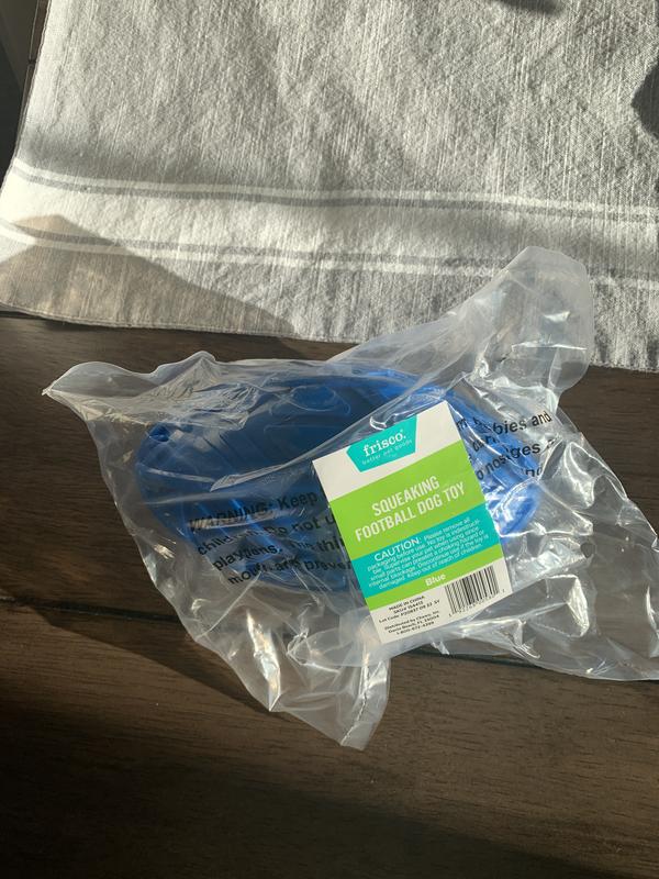 FRISCO Football TPR Squeaky Dog Toy, Blue, Medium