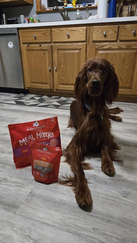 He likes all the flavors (except the salmon and cod)