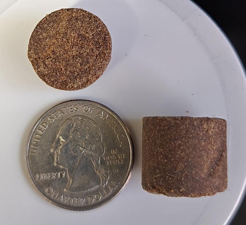 They are chewy treats on the dry side.