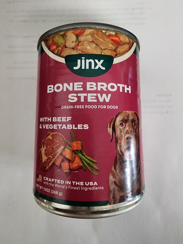 JINX Bone Broth Stew with Beef & Vegetables Grain-Free Wet Dog Food, 13 ...