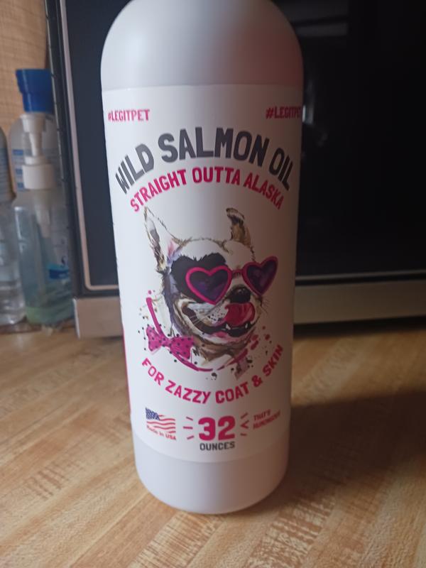 LEGITPET Wild Caught Alaskan Salmon Oil Liquid Skin & Coat Supplement
