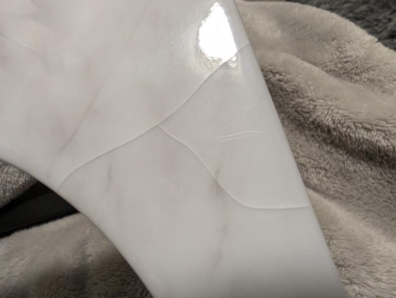 Frisco Marble Print Stainless Steel Double Elevated Dog Bowl